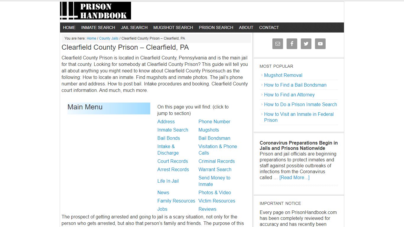 Clearfield County Prison – Clearfield, PA